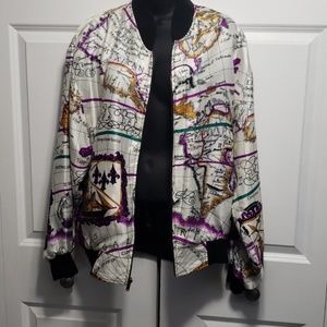 Vintage bomber reversible jacket